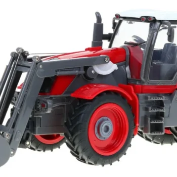 Traktor S Bagerom I Prikolicom Za Djecu 3+ Daljinski Upravljano + Pokretni Dijelovi Crveni 5