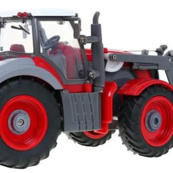 Traktor S Bagerom I Prikolicom Za Djecu 3+ Daljinski Upravljano + Pokretni Dijelovi Crveni 6
