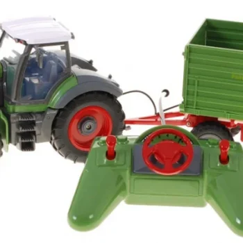 Traktor S Bagerom I Prikolicom Za Djecu 3+ Daljinsko Upravljanje + Pokretni Dijelovi Zeleni 2