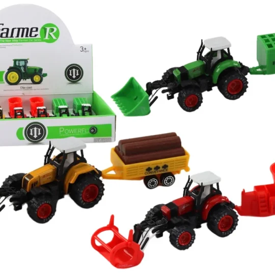 Traktor S Prikolicom, Bagerom, Buldožerom, Poljoprivrednim Strojem U 3 Boje 1
