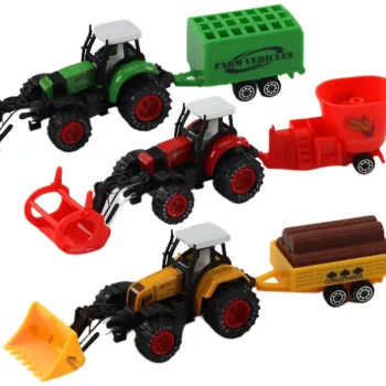 Traktor S Prikolicom, Bagerom, Buldožerom, Poljoprivrednim Strojem U 3 Boje 2