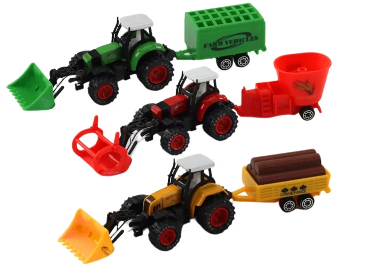 Traktor S Prikolicom, Bagerom, Buldožerom, Poljoprivrednim Strojem U 3 Boje 2