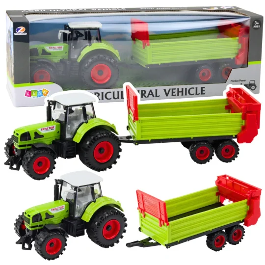 Traktor S Prikolicom, Frikcioni Pogon, Otvarajuća Hauba, Vrata, Zelena 1