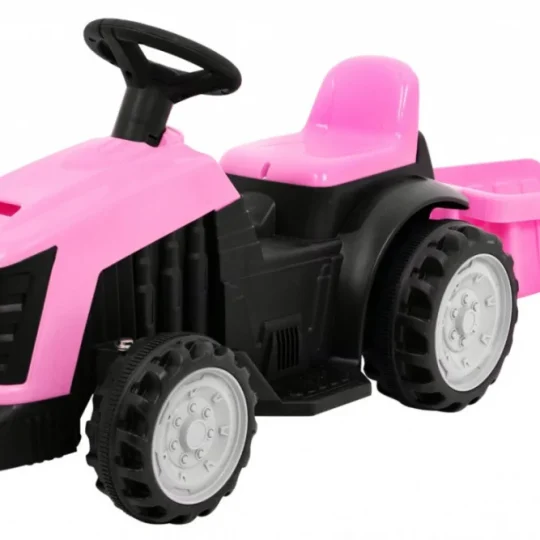 Traktor S Prikolicom Ružičasti 6v Auto Na Akumulator 1