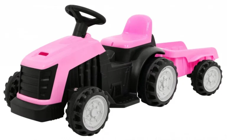 Traktor S Prikolicom Ružičasti 6v Auto Na Akumulator 1