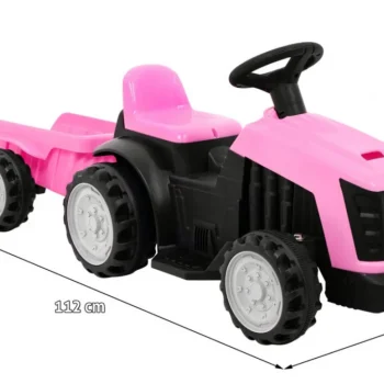 Traktor S Prikolicom Ružičasti 6v Auto Na Akumulator 2