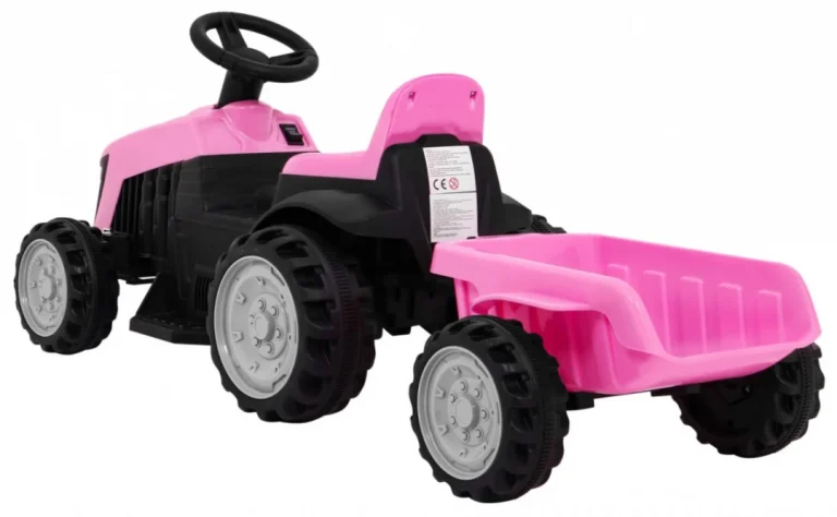 Traktor S Prikolicom Ružičasti 6v Auto Na Akumulator 4