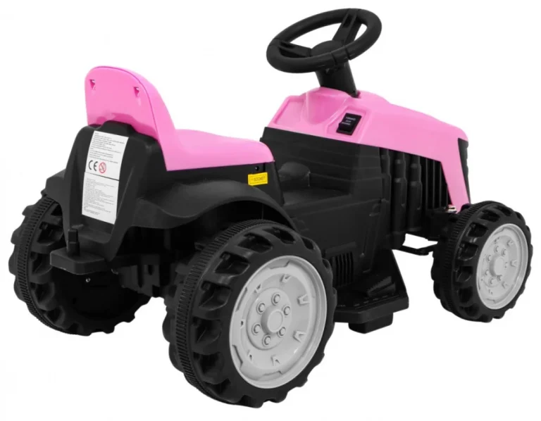 Traktor S Prikolicom Ružičasti 6v Auto Na Akumulator 6