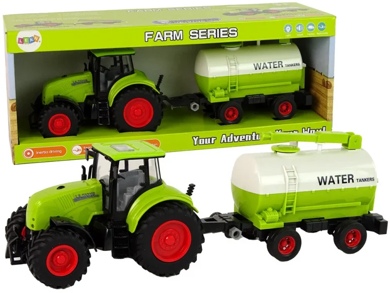 Traktor S Prikolicom S Velikim Kotačima Zelena Farma 1