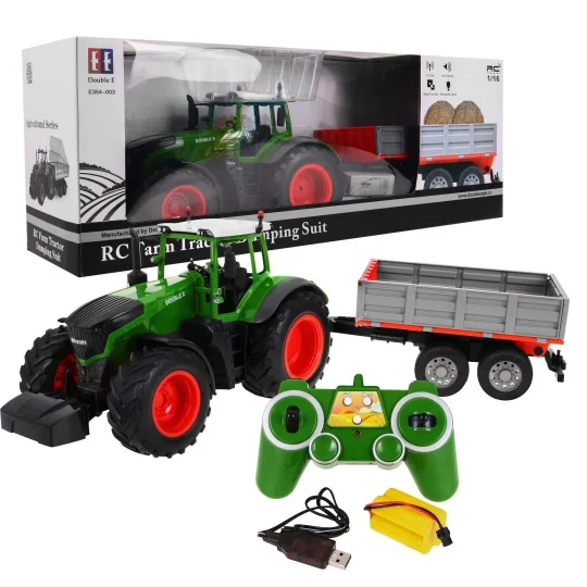 Traktor S Prikolicom Za Djecu 6+ Model Na Daljinsko Upravljanje 1:16 Pokretni Dijelovi + Zvukovi 1