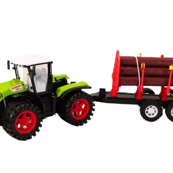 Traktor S Prikolicom Za Drva I 9 Bali, Zeleni 2