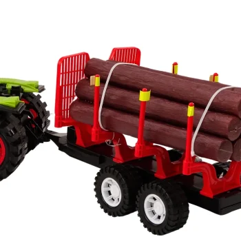 Traktor S Prikolicom Za Drva I 9 Bali, Zeleni 4
