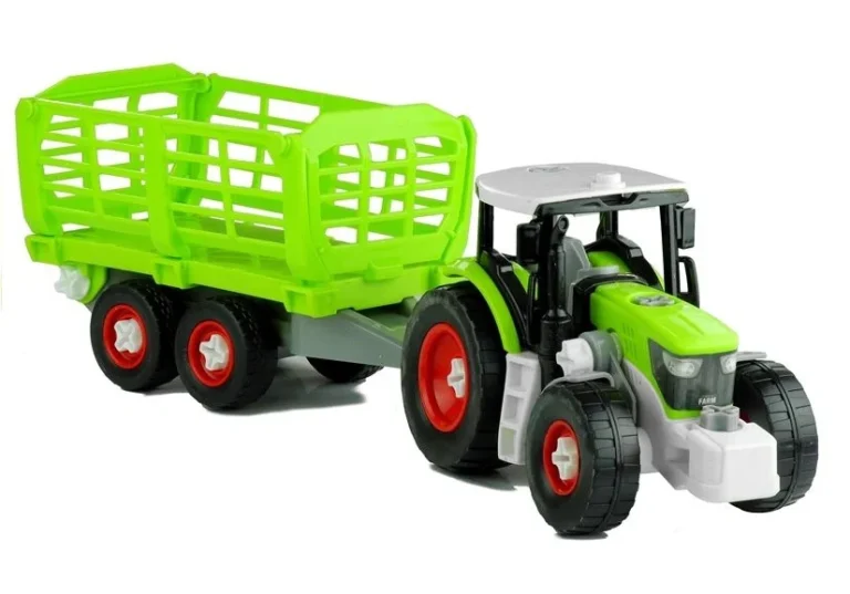 Traktor Za Sastavljanje S Otvorenom Prikolicom 43 Cm 1