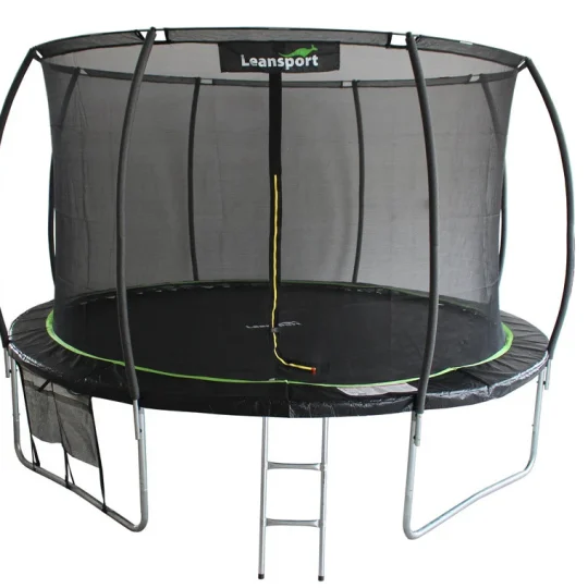 Trampolin Lean Sport Max 14 Stopa, Crno Zeleni 1