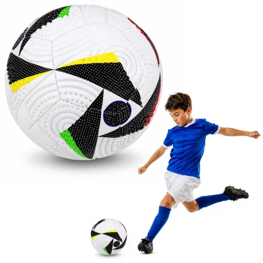 Trening Nogometna Lopta Bijela S Uzorcima, 22 Cm, Veličina 5 1