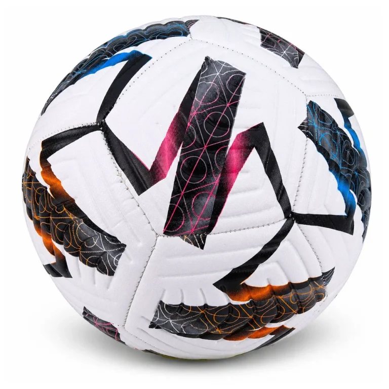 Trening Nogometna Lopta Bijela šarena, 22 Cm, Veličina 5 5