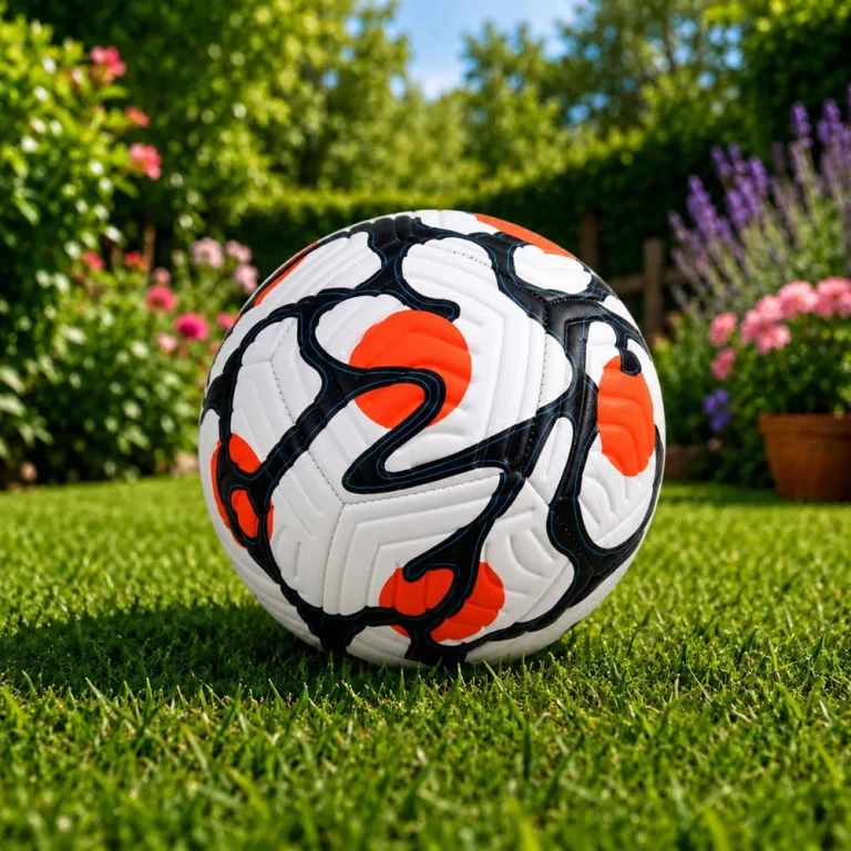 Trening Nogometna Lopta Bijelo Narančasta, 22 Cm, Veličina 5 4