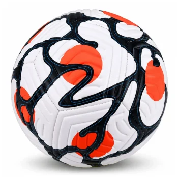 Trening Nogometna Lopta Bijelo Narančasta, 22 Cm, Veličina 5 5