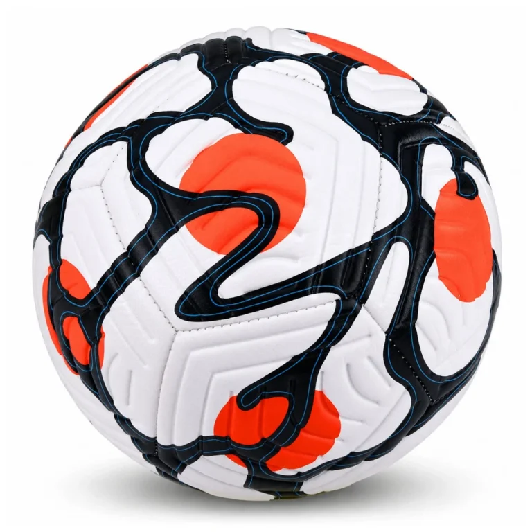 Trening Nogometna Lopta Bijelo Narančasta, 22 Cm, Veličina 5 5