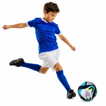 Trening Nogometna Lopta Crno Plava, 22 Cm, Veličina 5 2