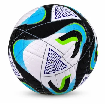 Trening Nogometna Lopta Crno Plava, 22 Cm, Veličina 5 5