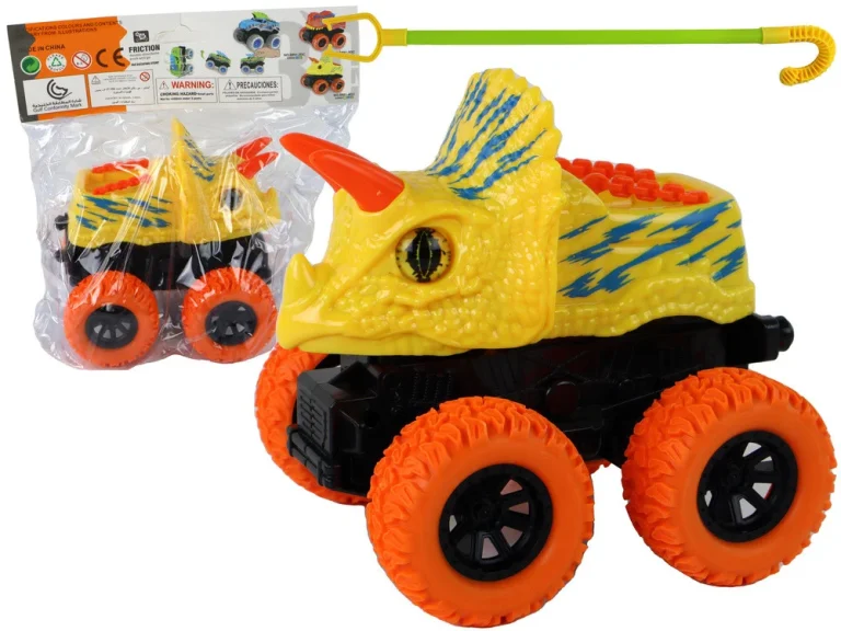 Triceratops Vozilo S Pogonom Na Trenje, žuto 1