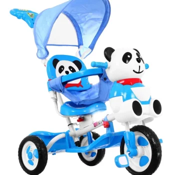 Tricikl Panda Plavi S Krovom I Ručkom 4