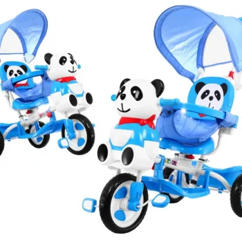 Tricikl Panda Plavi S Krovom I Ručkom 5