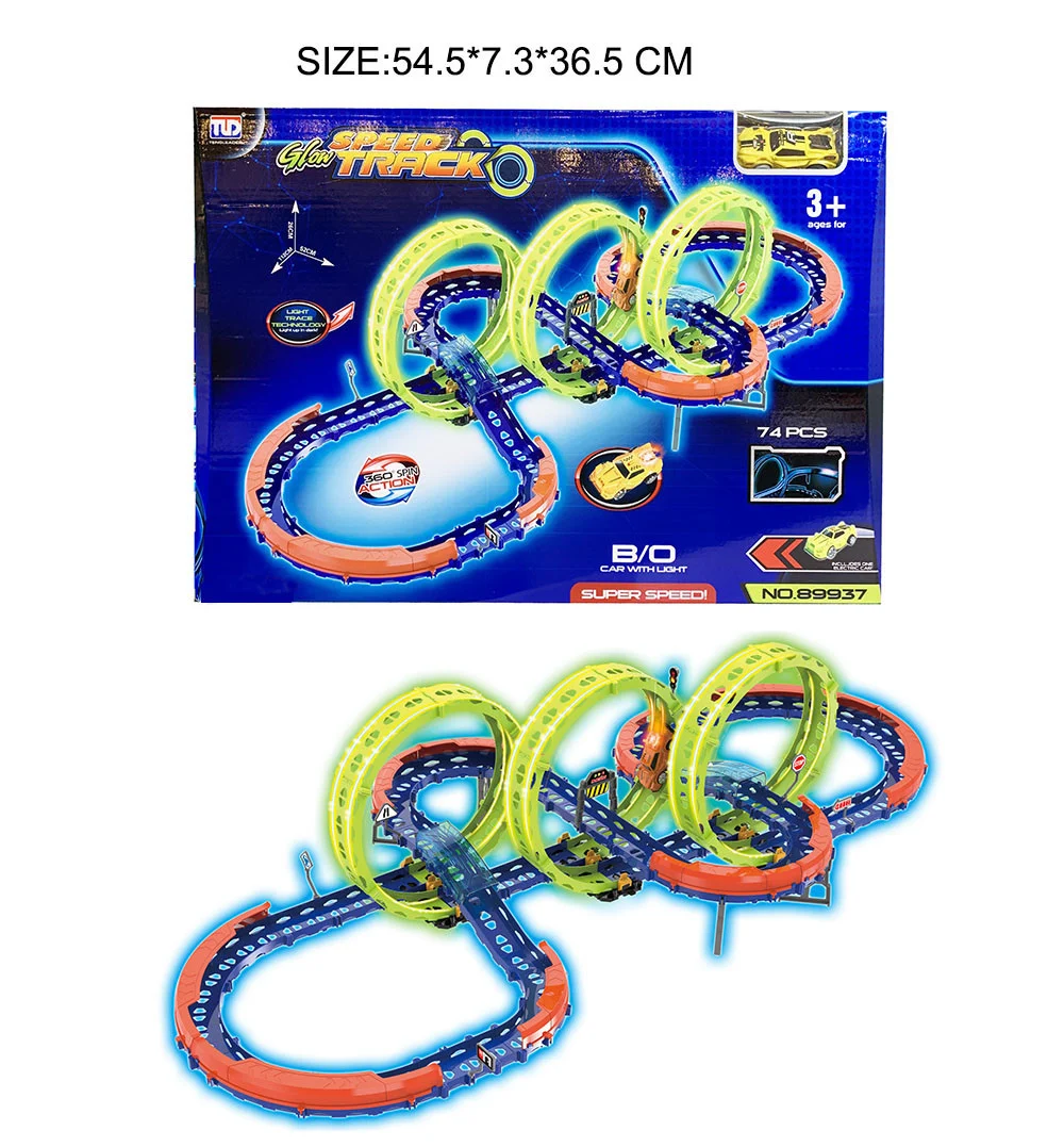Trkaća Staza 74 Dijela S Led Autićem I 3 Petlje 3+ 1