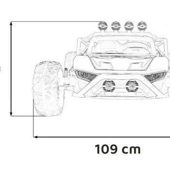 Trkaći Auto Buggy Na 5 Baterija Za Djecu + 3. Siva + 2x200w Motora + Daljinski Upravljač + Spori 2