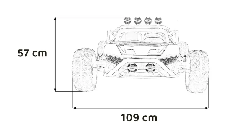 Trkaći Auto Buggy Na 5 Baterija Za Djecu + 3. Siva + 2x200w Motora + Daljinski Upravljač + Spori 2