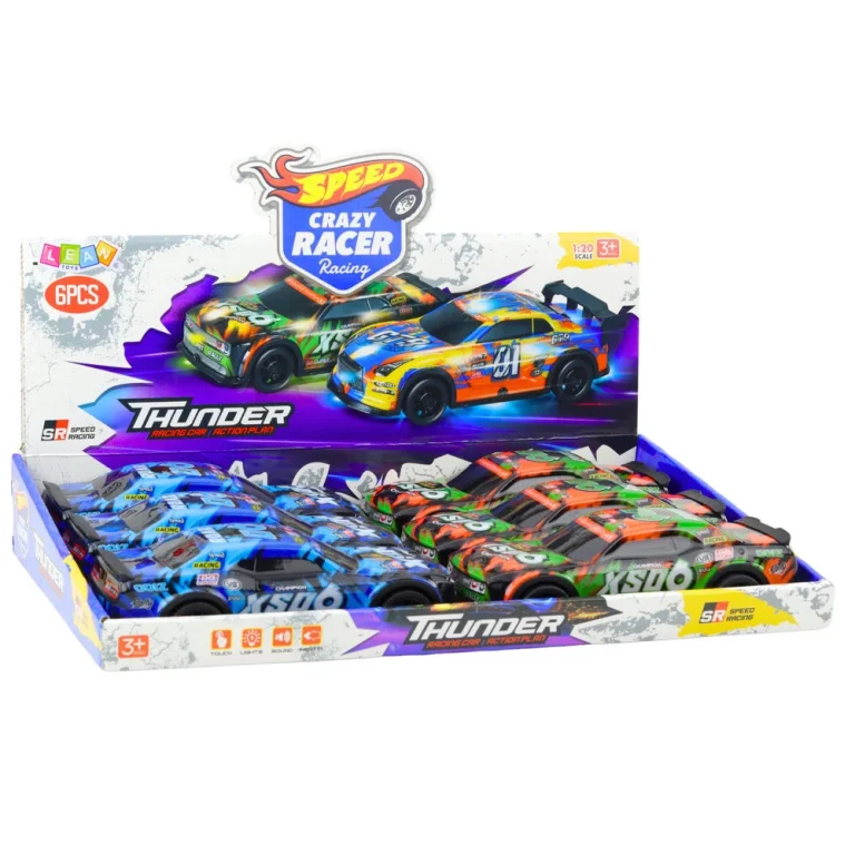 Trkaći Automobil Xs06, Svjetla I Zvuk, Narančasto Plavo, 19,5 Cm 4