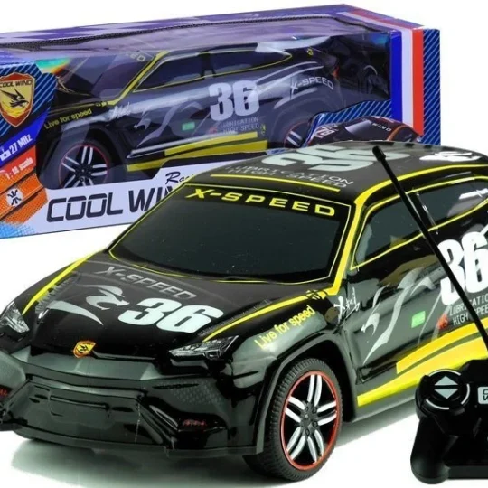 Trkaći Automobil Na Daljinsko Upravljanje, Crni, 1:14, 34 Cm 1