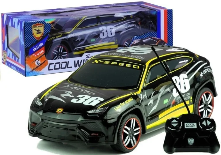 Trkaći Automobil Na Daljinsko Upravljanje, Crni, 1:14, 34 Cm 1