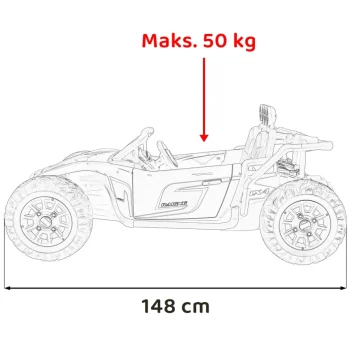 Trkaći Buggy Na Akumulator 2x200w, Crveni 3
