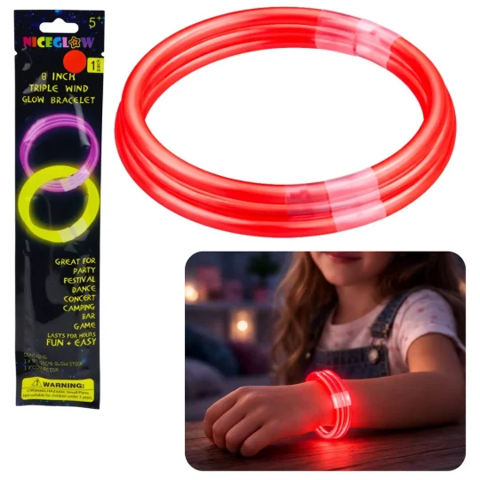 Trostruka Fluorescentna Neonska Narukvica Koja Svijetli U Mraku 1