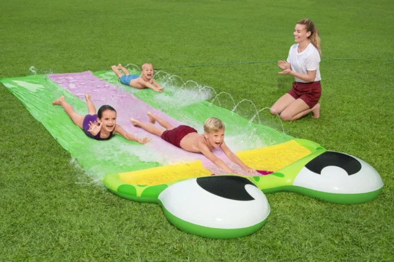 Trostruki Vodeni Tobogan Žaba Za Djecu 3+ Staza 488 Cm Bestway + Zakrpa Za Popravak 4