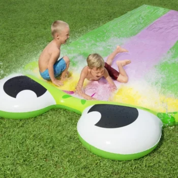 Trostruki Vodeni Tobogan Žaba Za Djecu 3+ Staza 488 Cm Bestway + Zakrpa Za Popravak 6
