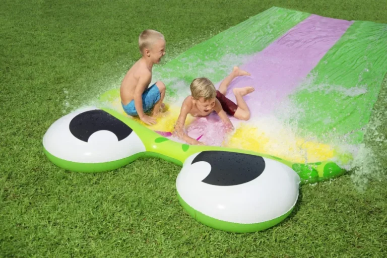 Trostruki Vodeni Tobogan Žaba Za Djecu 3+ Staza 488 Cm Bestway + Zakrpa Za Popravak 6
