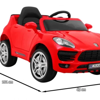 Turbo S Automobil Na Baterije Za Djecu Crveni Suv + Daljinski Upravljač, Crvena 2