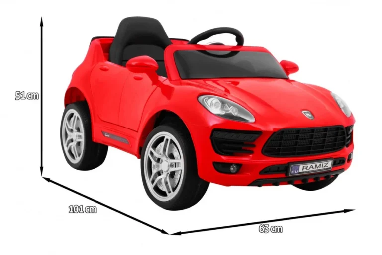 Turbo S Automobil Na Baterije Za Djecu Crveni Suv + Daljinski Upravljač, Crvena 2