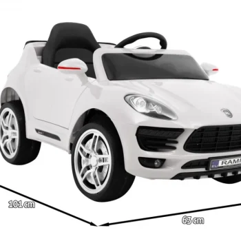 Turbo S Dječji Automobil Na Baterije, Bijeli + Daljinski Upravljač + Spori Start + Eva, Bijela 2