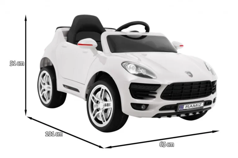 Turbo S Dječji Automobil Na Baterije, Bijeli + Daljinski Upravljač + Spori Start + Eva, Bijela 2