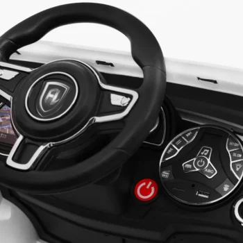 Turbo S Dječji Automobil Na Baterije, Bijeli + Daljinski Upravljač + Spori Start + Eva, Bijela 8