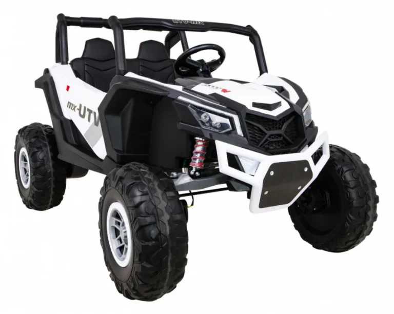 Utv Mx Dječji Akumulatorski Buggy Bijeli + 4x4 Pogon + Daljinski Upravljač + Audio Led + Kutija Za Pohranu + Eva + Spori Start, Bijela 10