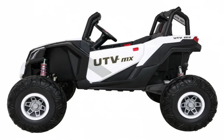 Utv Mx Dječji Akumulatorski Buggy Bijeli + 4x4 Pogon + Daljinski Upravljač + Audio Led + Kutija Za Pohranu + Eva + Spori Start, Bijela 4