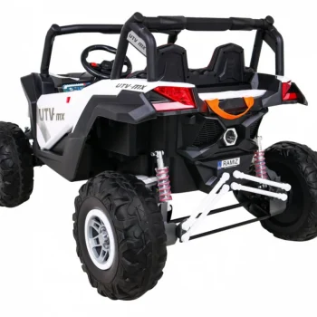 Utv Mx Dječji Akumulatorski Buggy Bijeli + 4x4 Pogon + Daljinski Upravljač + Audio Led + Kutija Za Pohranu + Eva + Spori Start, Bijela 5