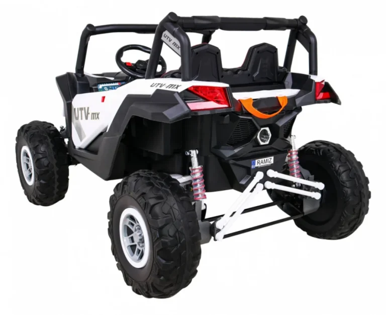 Utv Mx Dječji Akumulatorski Buggy Bijeli + 4x4 Pogon + Daljinski Upravljač + Audio Led + Kutija Za Pohranu + Eva + Spori Start, Bijela 5