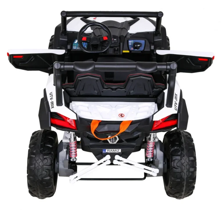 Utv Mx Dječji Akumulatorski Buggy Bijeli + 4x4 Pogon + Daljinski Upravljač + Audio Led + Kutija Za Pohranu + Eva + Spori Start, Bijela 6
