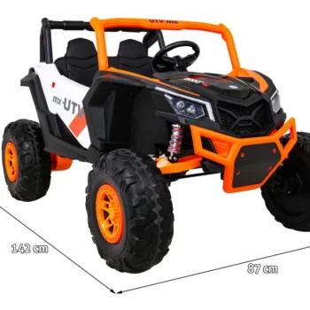 Utv Mx Baterijski Buggy Za Djecu Narančasti + 4x4 Pogon + Daljinski Upravljač + Audio Led + Kutija 2